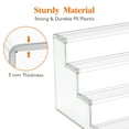 thumbnail image 5 of Lifewit 4 Tier Clear Display Risers Stand, Plastic Risers for Display, Plastic Organizers for Figures, Cupcake, Perfume, Dessert, Desktop Display Stand for Organize and Decoration (12inch, 1pack), 5 of 8