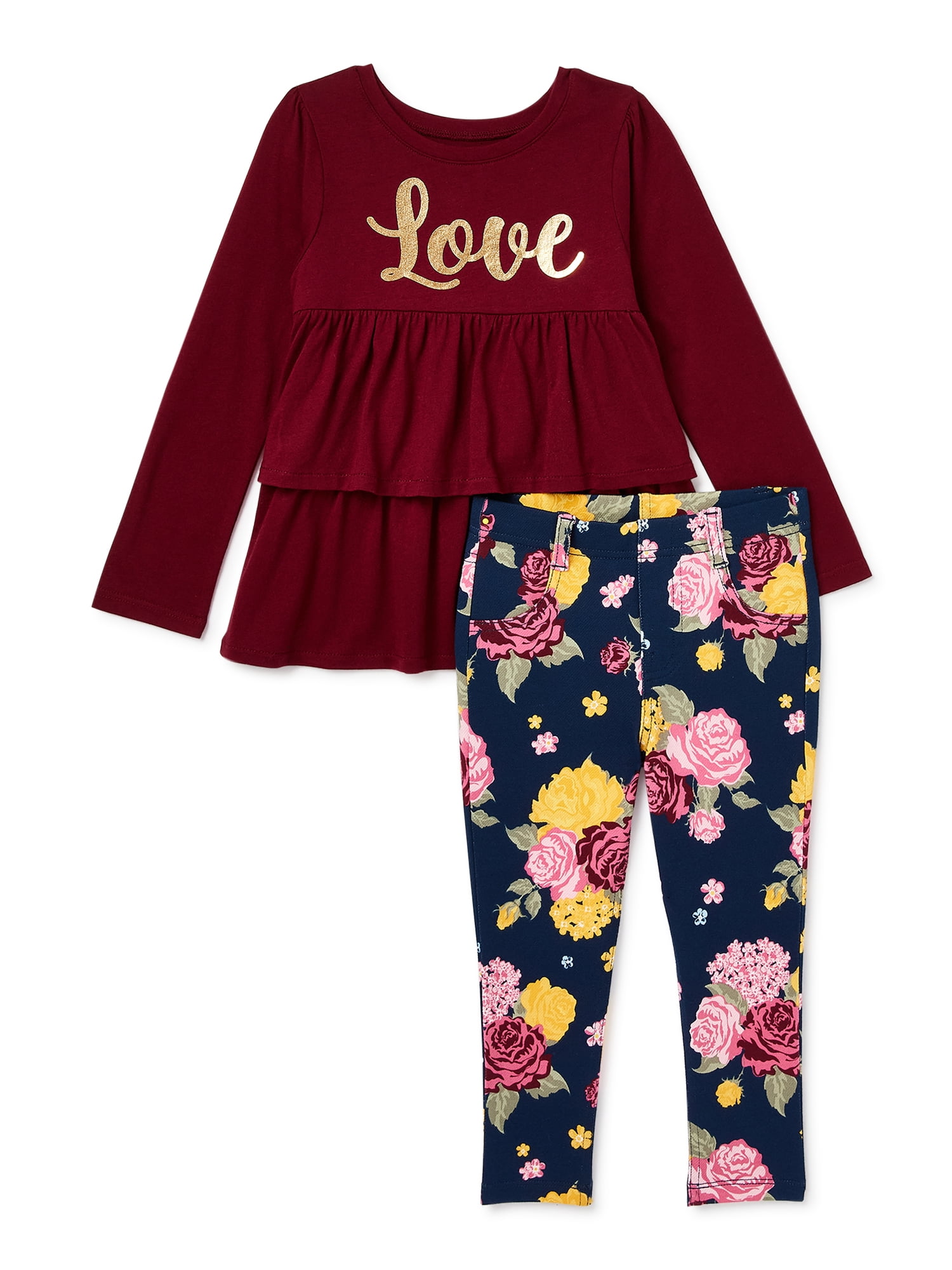 Garanimals Toddler Girls’ Mix & Match Outfits Kid-Pack, 8-Piece, Sizes 12M-5T