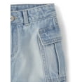 thumbnail image 3 of The Children's Place Girls Denim Cargo Pocket Skirt, Sizes 4-16, 3 of 3