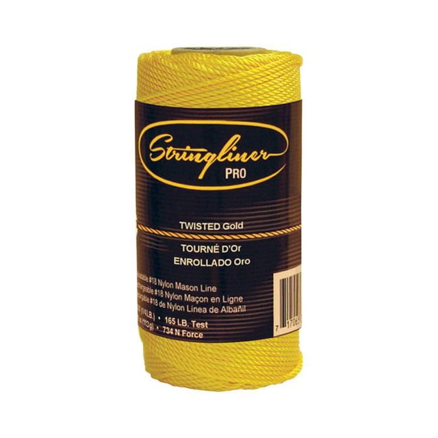 Stringliner 2612653 270 ft. Twisted Mason Line & Refill, Gold