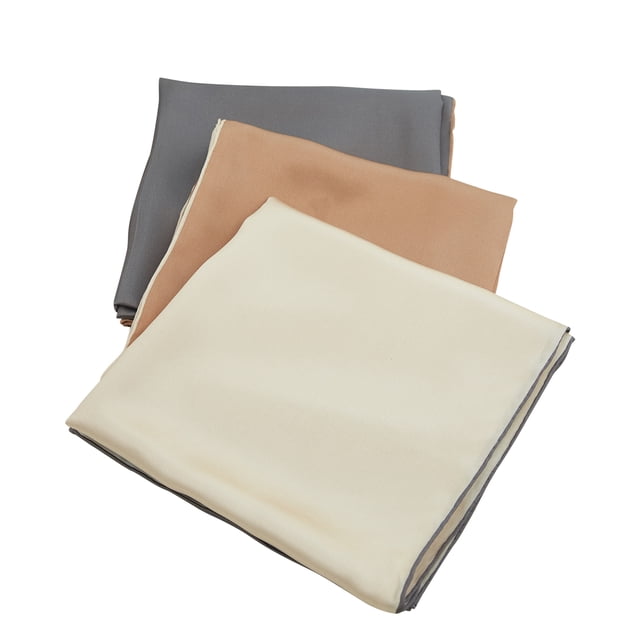 Sand Beach Pure Silk Scarf | Pink Sand, Gold Sand, Grey Sand | Small Head Scarf Or Large Square Shawl | Solid Colour Collection