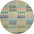 thumbnail image 2 of Addison Rugs Mayfield Premium Machine Washable Transitional Geometric Beige Round Rug, 8' x 8', 2 of 6