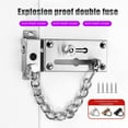 thumbnail image 3 of Huanledash 1 Set Door Lock Chain High Hardness Thicken Stainless Steel Anti-theft Slide Bolt Latch for Home Hotel, 3 of 8