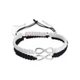 thumbnail image 1 of Pulsera ajustable tejida con símbolo infinito de aleación simple de 2 unidades, pulsera de pareja de amistad, 11 Afortunado Sencillez, 1 of 2
