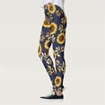 thumbnail image 5 of Gibobby Leggings afelpados para mujer Mallas cómodas con estampado de girasol para mujer, mallas deportivas de Yoga con Control para mujer, mallas de cintura alta(Negro,XG), 5 of 5