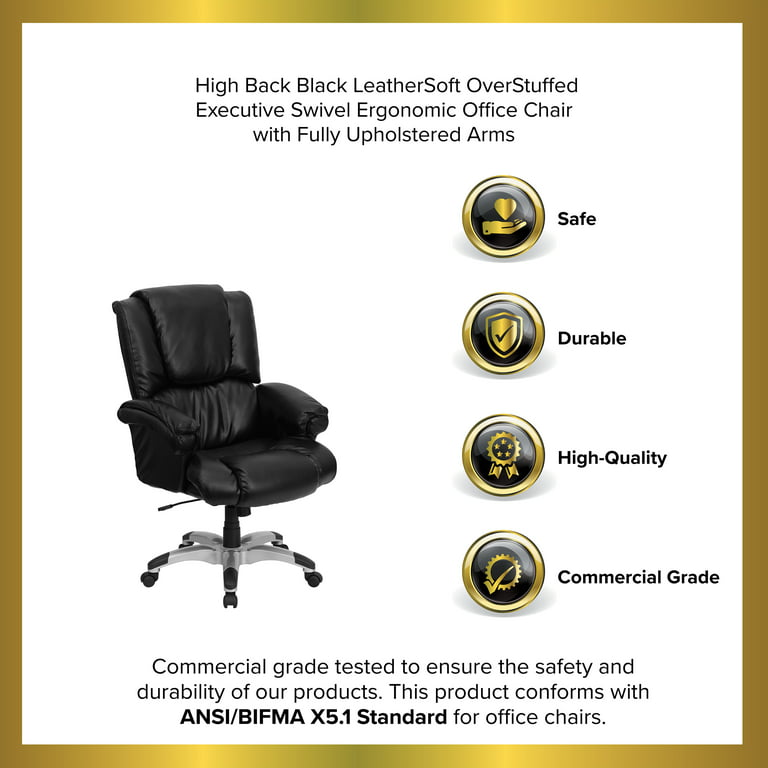 High Back Black LeatherSoft Executive Swivel Ergonomic Office