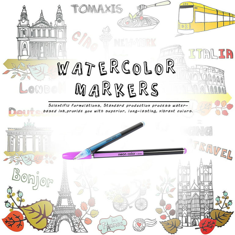 EXCEART 2pcs 48 Colored Gel Pens Color Gel Pens Neon Color Pens Coloring  Pens Gel Pens for Coloring Set