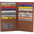 thumbnail image 2 of Marshal Bifold Leather RFID Blocking Wallet For Men & Women  Genuine Leather Holder With 19 Slots, 2 Bill Compartments & ID Window  For Credit/Debit Cards, Money & More CN Tan, 2 of 6