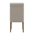 thumbnail image 3 of Weston Home Josephine Linen Rolled Back Parsons Dining Chairs, Set of 2, Beige, 3 of 4