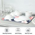 thumbnail image 7 of Yayeee Dish Drying Mat for Kitchen Counter 16"x18" Microfiber Absorbent Pad, White Geometric, 7 of 7