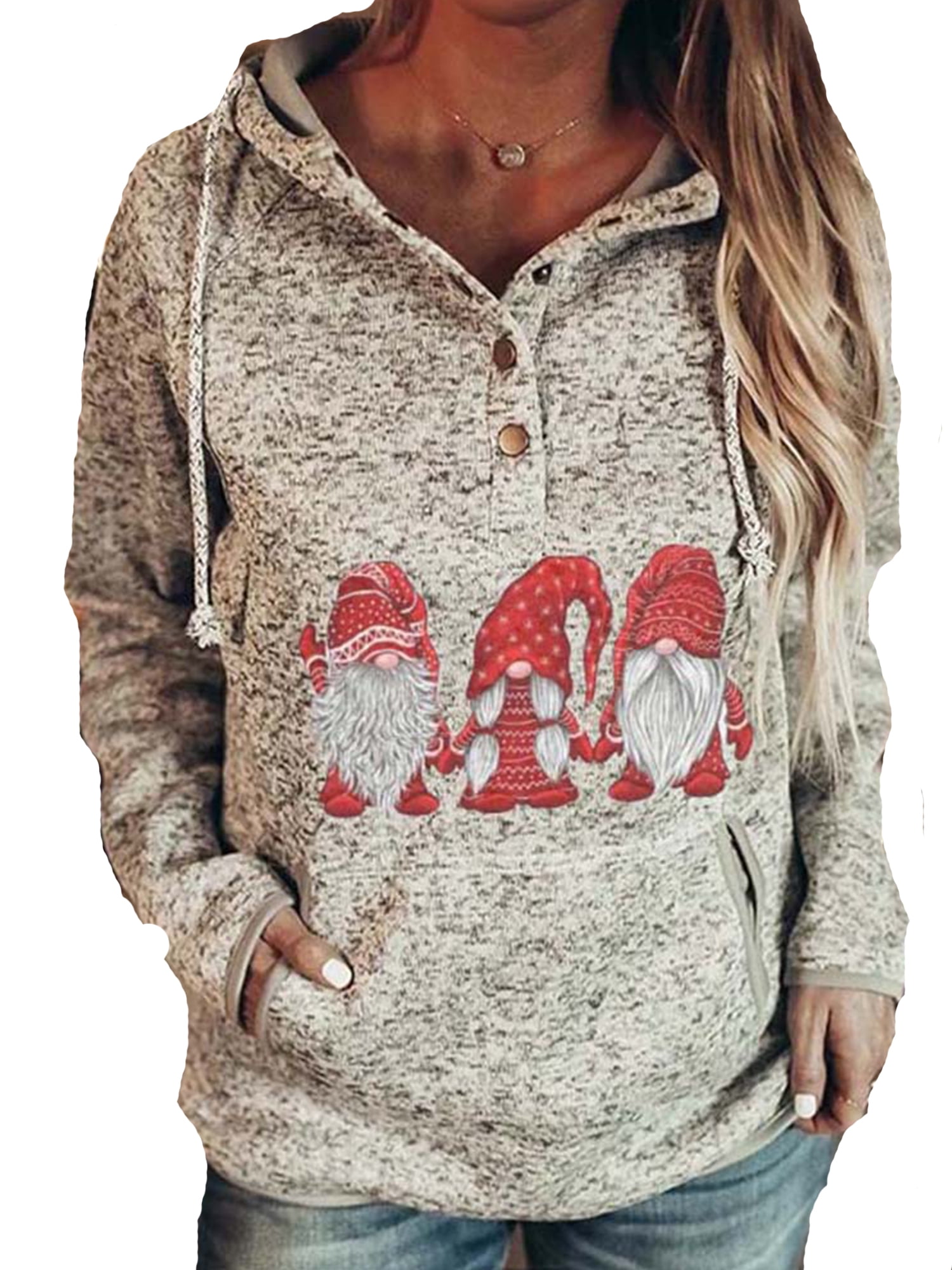 Hoodies Crew Neck Sweatshirt Pullover T-Shirt For Women Ladies Xmas P rint  Casual Holiday Jumper T Shirt Top Fashion Autumn Baggy Jumper Tops -  Walmart.com