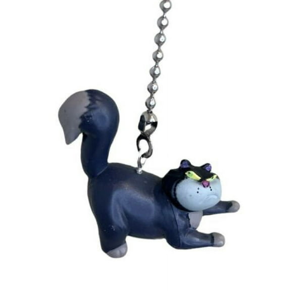 Lucifer Black Cat Fan Lamp Light Pull Chain PVC Figure Figurine 2.5" Charm Gift New