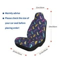 thumbnail image 5 of Yiaed Colorful Dinosaur Print Car Seat Covers,Universal Auto Seats Protector Fits for Car,SUV Sedan,Truck,Automotive Seat Covers & Accessories-1, 5 of 9