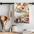 thumbnail image 2 of Easter Kitchen Towel Dish Cloths Set of 1, Microfiber Soft Kitchen Hand Towels, Cute Bunny Flower Spring Rose Floral Vintage Absorbent Quick Drying Dishcloths 18 x 28 Inches, 2 of 8