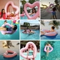thumbnail image 3 of Blublu Park Inflatable Swim Rings, Swimming Pool Floats Loungers Tube for Adults, Pink, 3 of 7