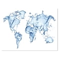 thumbnail image 2 of Design Art - Éclaboussures d'Eau Carte du Monde, 2 of 3