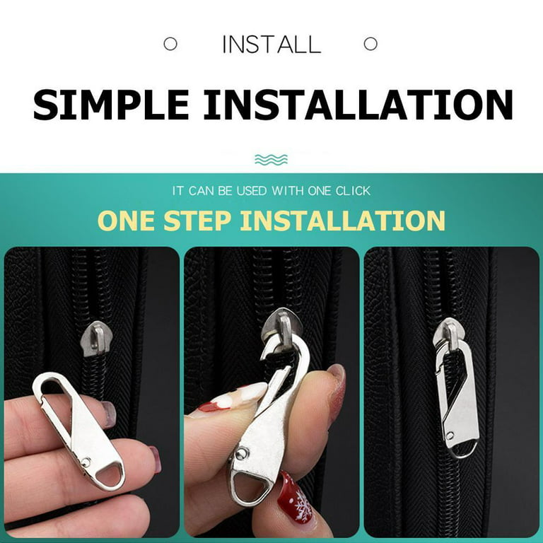 Universal Zipper Pull Tab Replacement Metal Handle Zipper Extender Handle  Fixer Zipper Sliders For Backpack Jacket Handbag C1M5 