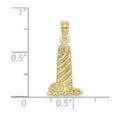 thumbnail image 2 of 10.2mm 10k Yellow Gold Small Lighthouse With Building Charm Pendant Necklace for Women - .5 Grams, 2 of 2