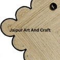 thumbnail image 6 of Jaipur Art And Craft Indian Beige Black Border Rectangle Hand Braided Jute Area Rug (2x3 Sq ft), 6 of 7