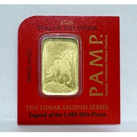 2026 1 Gram PAMP Suisse Lunar Legends Horse Multigram Gold Bar