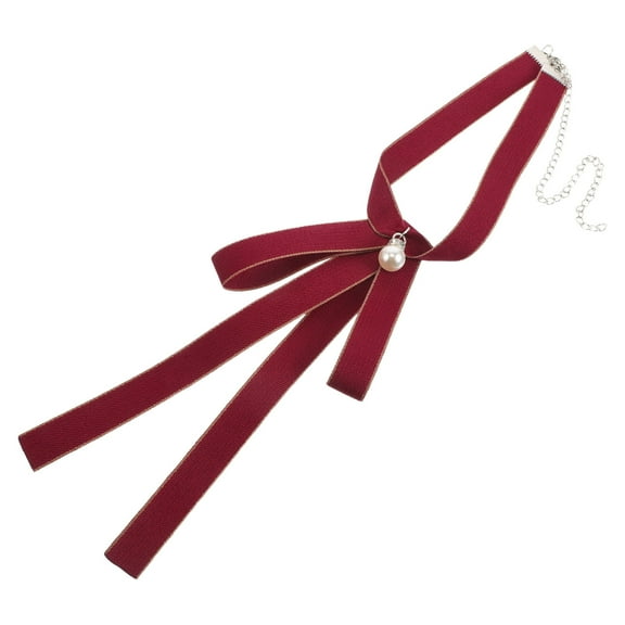 OUNONA women's pre-tied bowknot Bowknot Necktie Red 1Set Quick Adjustment for Daily Wear