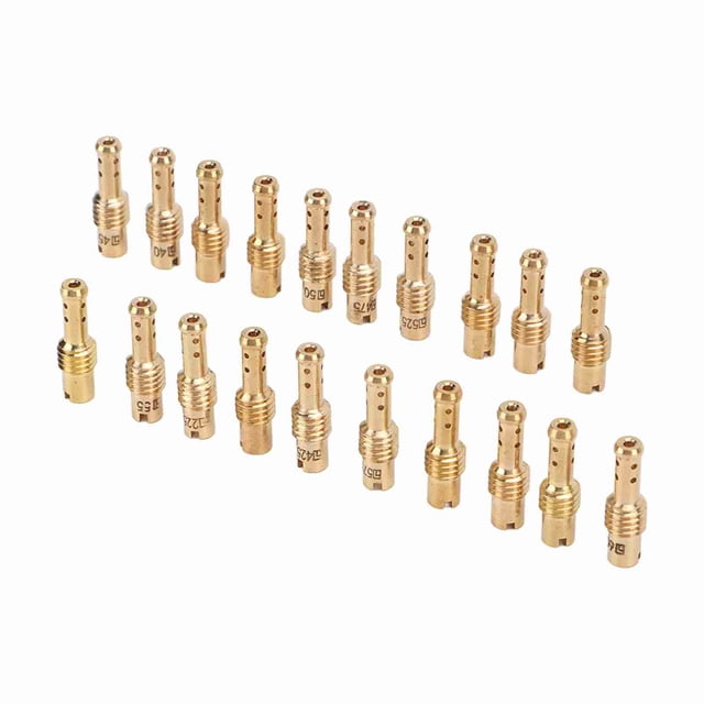 Boquilla piloto de carburador, 20 piezas 12.5-60 resistente de metal resistente a la alta resistencia carbohidratos piloto Reemplazo de mikuni vm tm tmx para mantenimiento