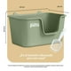 thumbnail image 4 of Arenero para Gato ESQUIMAL Verde con Paredes Altas y Pala, 4 of 6
