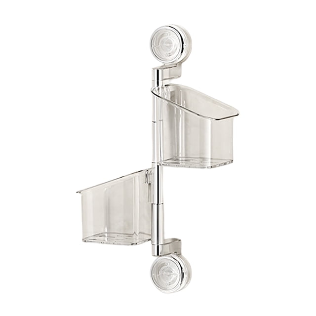 Wall Mounted Suction Cup Rotating Organizer Drill-Free Storage Container for Kitchen Bathroom and Shower Room