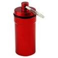 thumbnail image 1 of Caja de pastillas a prueba de agua Soidarity Llavero contenedor botella de medicina de aleación de aluminio Rojo 48 mm * 17 mm, 1 of 3