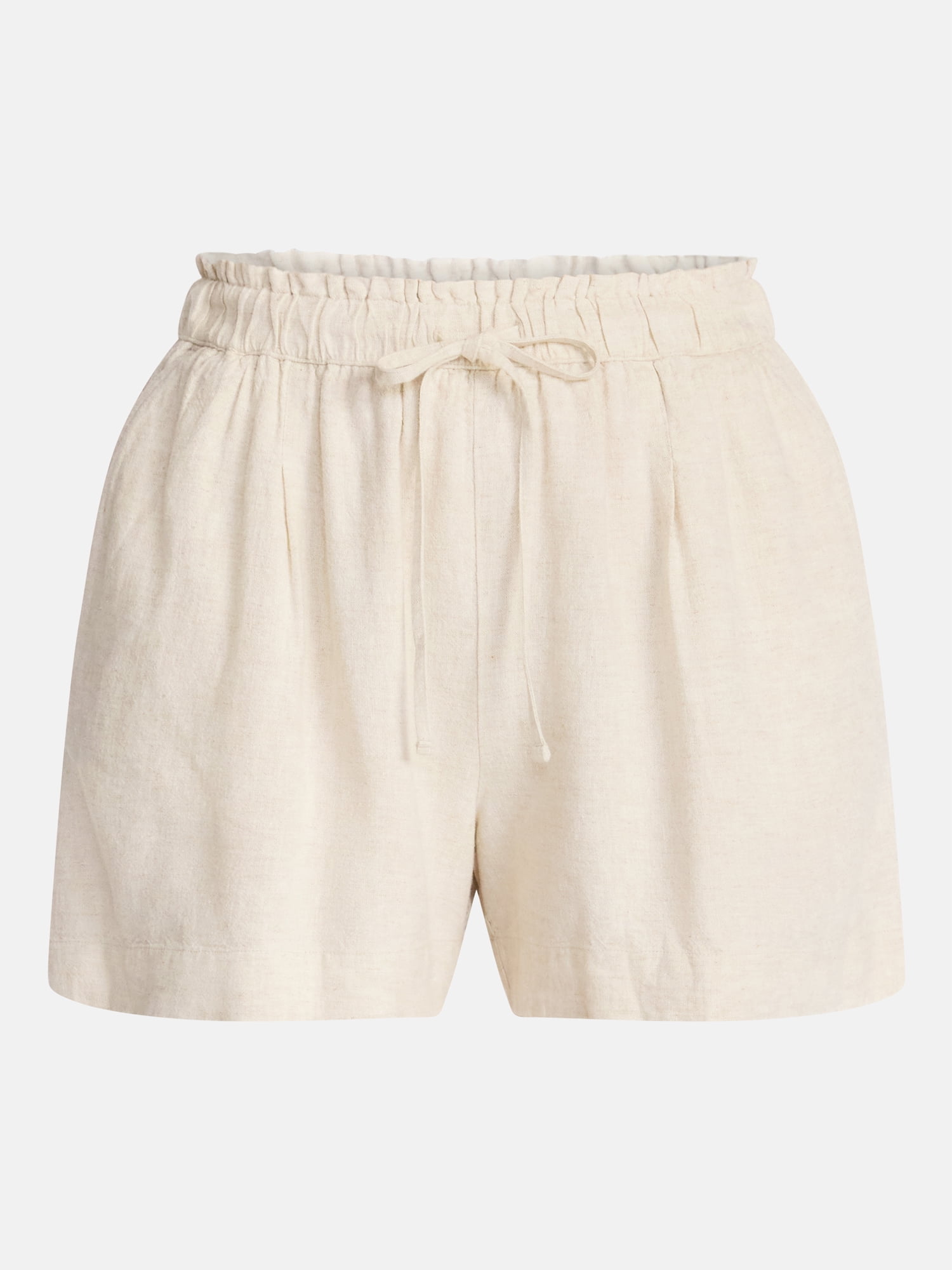 Time and Tru Women's Linen Blend Shorts, Sizes XS-XXXL
