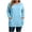 Light Blue(Ladies Tops), variant on Plus Size Longline Tunic Top for Women Patch Pockets Crew Neck Loose Fit Fall Casual Shirt
