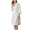 thumbnail image 1 of Women Water Absorption Bath Robe Solid Waffle Home Dress Bathrobe Bath Robe Home Dress Spa Home Dress Nightgown, 1 of 9