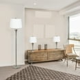 thumbnail image 5 of Elegant Designs Tapered 3 Pack Lamp Set (2 Table Lamps, 1 Floor Lamp) with White Shades, 5 of 10