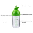 thumbnail image 4 of Salad Dressing Bo-ttle, Salad Dressing Shaker Container, 200ml PSABS Condiment Dispenser with Easy-Open Lever & Measurement Markings for Healthy Meals, Meal Prep & Kitchen Use, 4 of 9