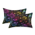 thumbnail image 2 of Rainbow Colored Bubbles Satin Pillowcase Envelope Design Pillow Covers 1 Pack Queen Size 20" x 30", 2 of 9