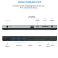 thumbnail image 3 of WAVLINK USB C Triple 4K@60Hz Display 13 in 1 Laptop Docking Station, 85W PD Charging for Mac OS and Windows, 1xDP & 2xHDMI, 4xUSB-A 3.0 (1 Charging), SD&TF Card Reader, Gigabit Ethernet, Phone Jack, 3 of 7
