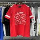 thumbnail image 1 of Hermosa y ligera camiseta de lujo con estampado de letra 22 de AMIRI 2024SS, camiseta informal de manga corta de algodón puro de doble hilo de alta calidad para hombres y mujeres, 1 of 3