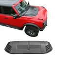 thumbnail image 2 of Ikon Motorsports Hood Bonnet Cover Compatible With 2021-2023 Ford Bronco All Models Sanded Black ABS Plastic Bonnet Hood Engine Lid Cover Bodykits Replacement, 2 of 6