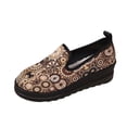 thumbnail image 2 of Willtoo Womens Boho Slip On Platform Loafer Round Toe Breathable Canvas Lightweight Daily Footwear Slip Resistant Low Wedge Casual Footwear, 2 of 5