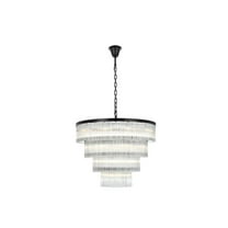 Elegant Lighting Harlow 40 Inch Chandelier In Black