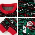 thumbnail image 4 of XEGLSBU Christmas Sweater for Boys 12-14 Dinosaur Boys Sweater Soft Knit Pullover Top Cozy Winter Wear for Kids Festive Holiday Outfit Dino Themed 1-Red Size 9-10 Years, 4 of 8