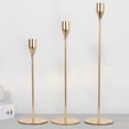 thumbnail image 2 of Juego Estable Candelabro Decorativo Metal 3 Uds. para Fiestas (dorado), 2 of 6