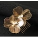thumbnail image 1 of Nvzi Horquillas para el pelo de boda con flores para novias, peinetas con perlas de cristal, pinzas para el pelo, tocado, accesorios para el pelo de boda dorados, joyas - doradas, 1 of 4