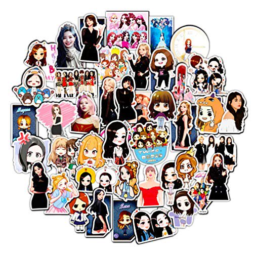 twice kpop stickers for laptop water bottles 50pcs waterproof teens cute singer girls group phone computer luggage notebook bike graffiti decals walmart com