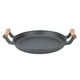 thumbnail image 2 of Sartén redonda de hierro fundido, sartén para parrilla de barbacoa con sartenes para asar carne, sartén para freír carne, elegante y moderna, 2 of 12