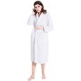 thumbnail image 3 of Womens Mens Fleece Robe Soft Plush Bathrobe Long Warm, 3 of 7