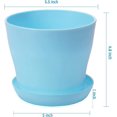 thumbnail image 3 of 5.5" Plastic Plant Pots 8-Pack, Medium Flower Planter with Drainage Hole and Saucer, Classic Indoor Outdoor, Plant Pots for Orchid, Peace Lily, Spider Plant, Snake Plant and All House Plants, 3 of 7