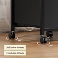 thumbnail image 2 of Vintage Color Mobile Filing Cabinet – 4 Black Fabric Drawers – Under Desk Storage with Wheels – Fits Letter/A4 Size – Compact Home Office File Organizer – Vintage color and black cloth, 2 of 8