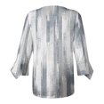 thumbnail image 4 of Dyegold Blouses For Women Dressy Casual 3/4 Flare Sleeve Lace Trim V Neck Floral Print Vintage Tunic Tops Loose Fit Shirts, 4 of 5
