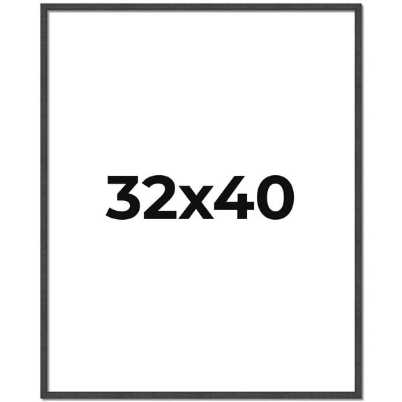32x40 Frame Brown Picture Frame - Complete Modern Photo Frame Includes UV Acrylic Shatter Guard
